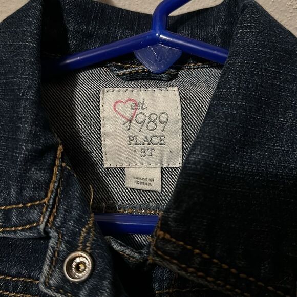 Toddler Girl Ruffle Denim Jean Jacket size 3T in EUC - Picture 5 of 5